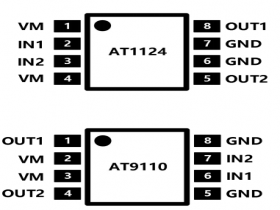 AT1124/AT9110-单通道低压 H 桥电机驱动芯片