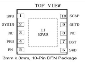 A4006AF 集成 42V Buck,18V Boost 和超级 电容充电器的 3 路 PMU